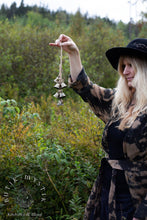 Load image into Gallery viewer, Bells for the door with key and pentagram - witch