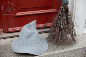 Light grey witch hat - Halloween Onesize