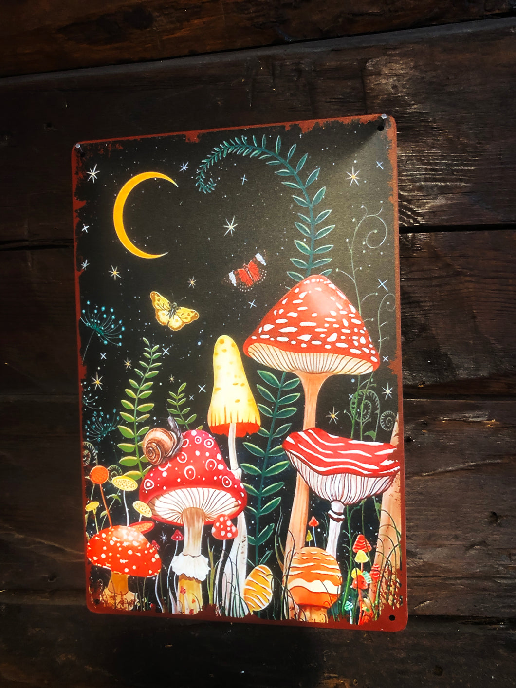 Tin sign - Mushrooms