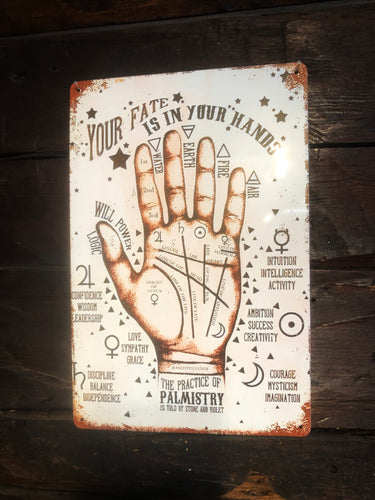 Tin sign - Palmistry