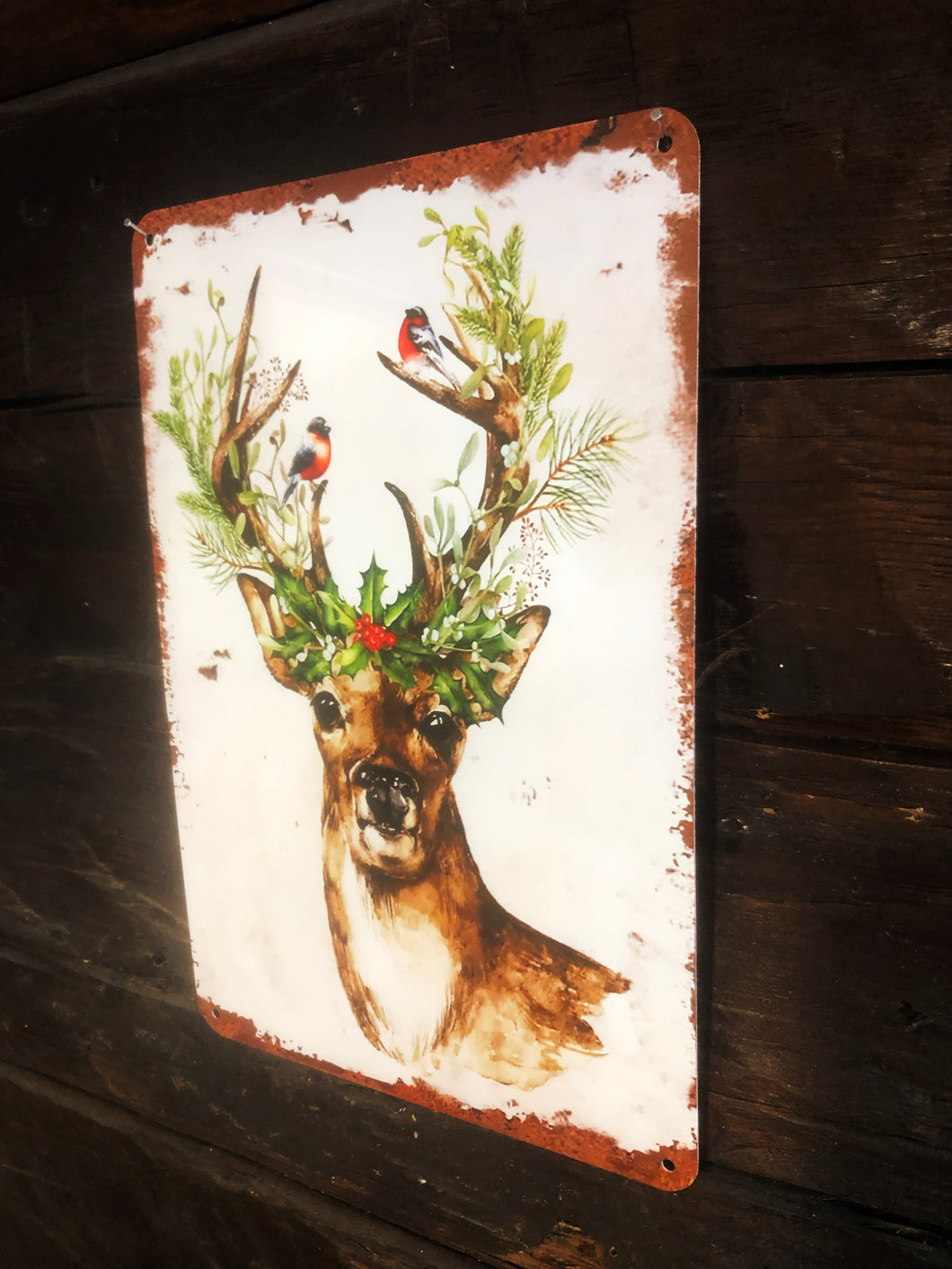 Tin sign - Christmas stag