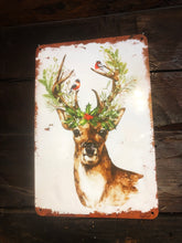 Load image into Gallery viewer, Tin sign - Christmas stag