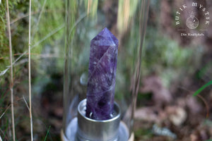 Crystal water bottle in glass - Amethyst