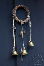 Load image into Gallery viewer, Door wreath with bells &amp; pentagram - witch