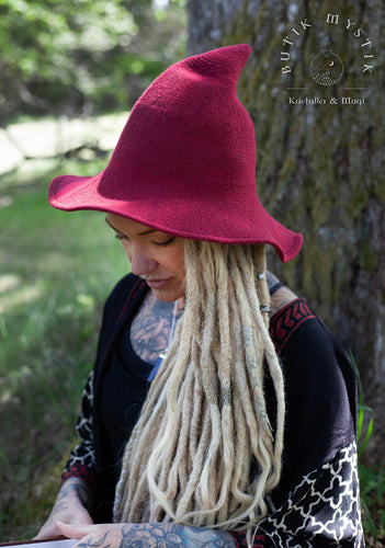 Red pointy witch's hat - Halloween Onesize