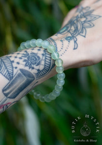 Beaded crystal bracelet - New Jade