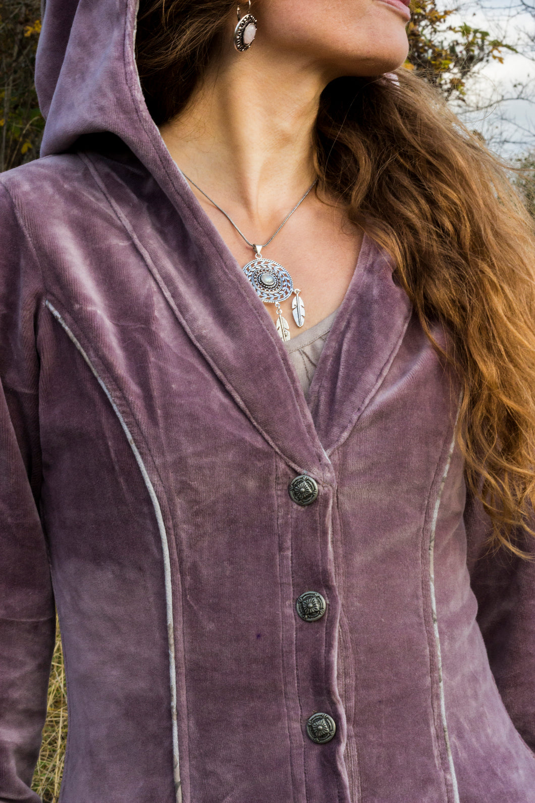 DREAMCATCHER SILVER NECKLACE with moonstone gemstone
