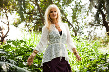 Load image into Gallery viewer, MINERVA LACE BLOUSE - White Black Grey