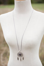 Load image into Gallery viewer, DREAMCATCHER SILVER NECKLACE with black onyx gemstone