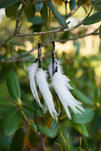 Load image into Gallery viewer, WHITE FEATHER EARRINGS - Angel