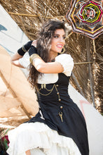 Load image into Gallery viewer, PIRATE WENCH DRESS - Black Off white