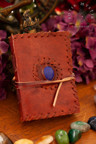 Leather Journal - With stone 10x14cm
