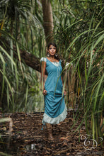 Load image into Gallery viewer, Esmeralda dresses - Off white &amp; Blue